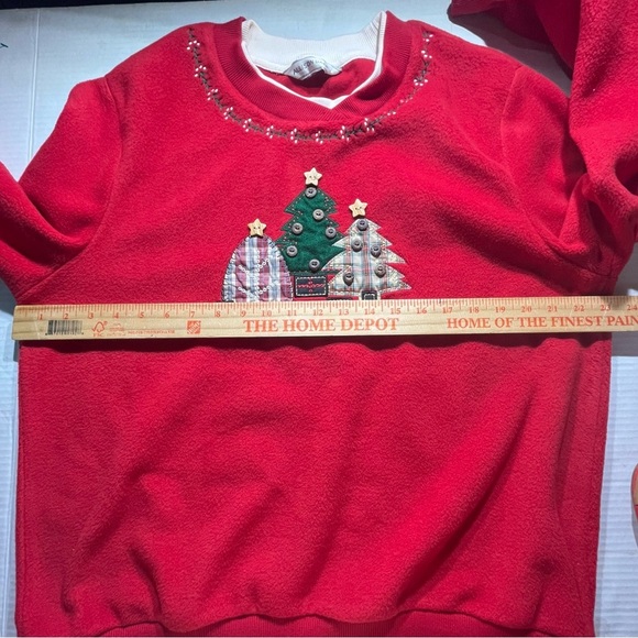 Vintage Allison Daley Red Sweater Christmas Tree Design Large - Picture 6 of 10
